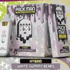 Packman White Gummy Bears Disposable